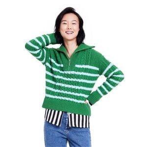 La ligne x target green cable knit turtleneck nwt